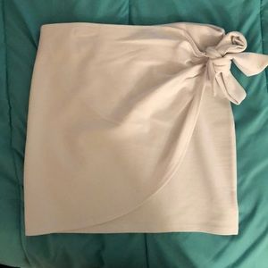 Tight fitted mini skirt.